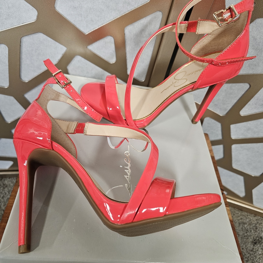 Jessica Simpson Vibrant Coral Heels